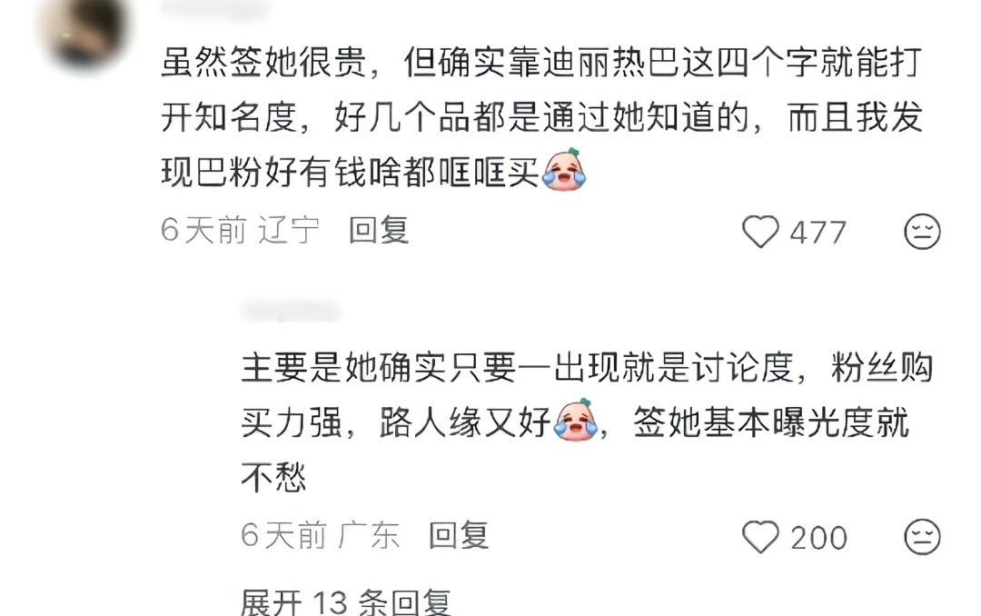 想要打开市场 找迪丽热巴