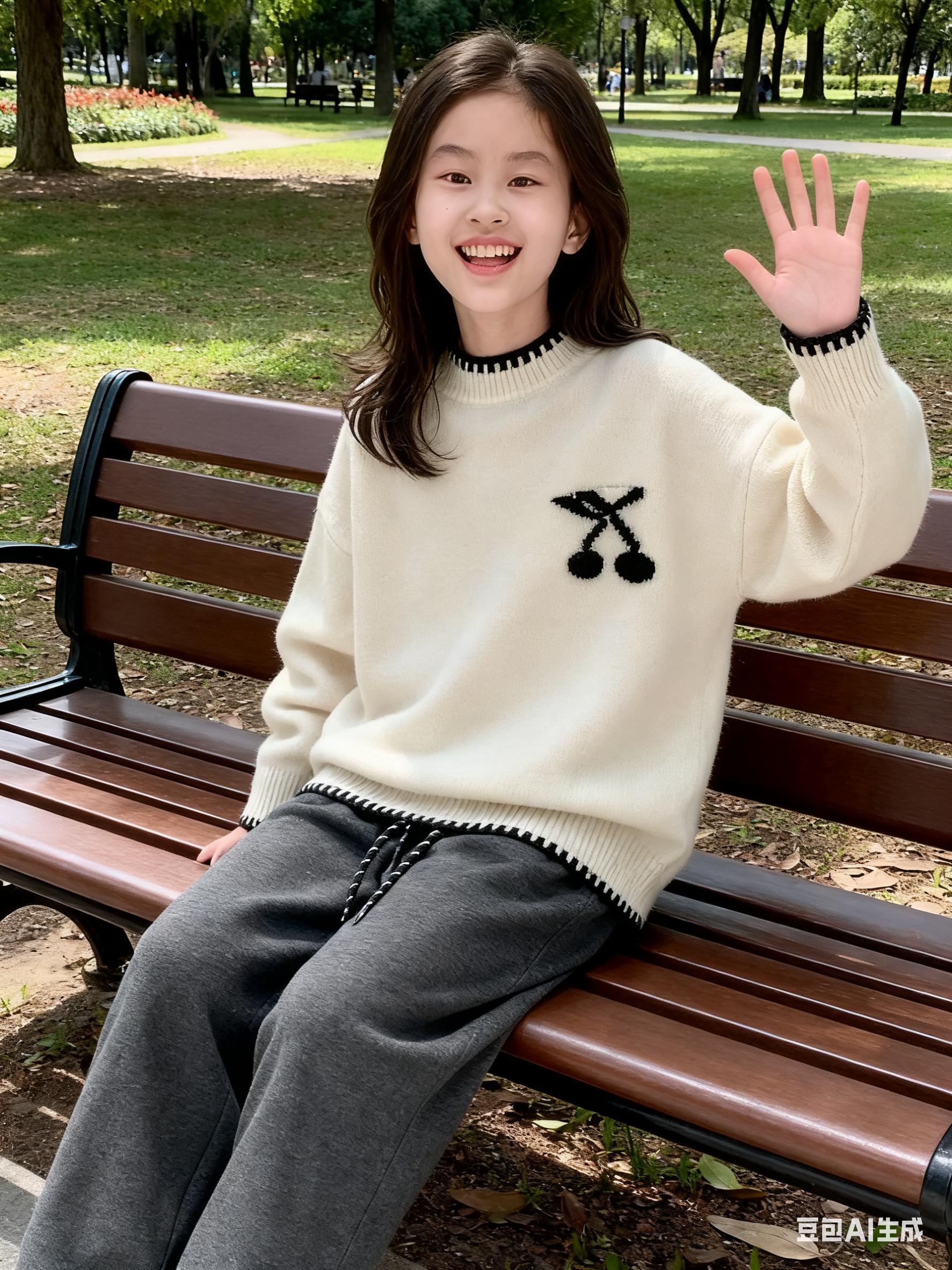 儿童毛衣女童秋冬加绒加厚新品樱桃款中大童韩版百搭洋气毛衣