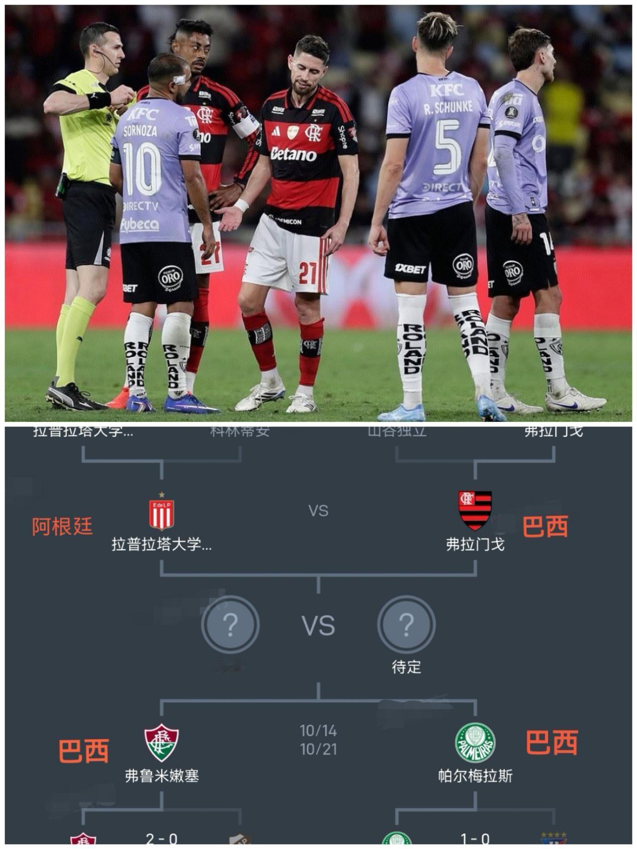 随着卫冕冠军弗拉门戈总比分3-1淘汰山谷独立，本赛季南美解放者杯四强全部出炉！巴
