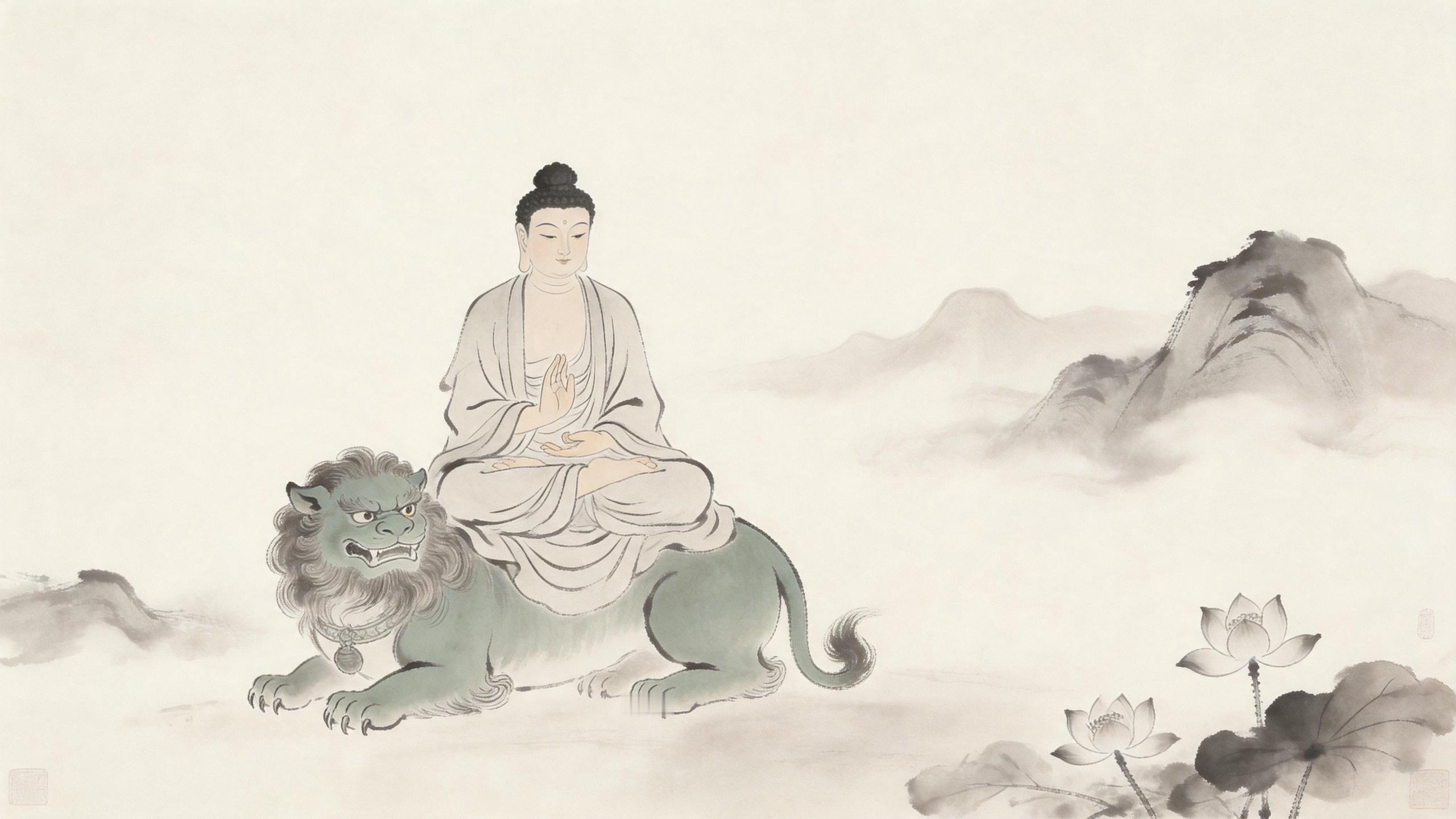 佛光注照，文殊护持；顺风顺水，福气自来。 