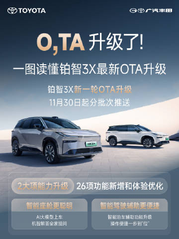 铂智3X年度重磅OTA正式推送 都是用户日常能用到、立刻能感受到的升级。AI 大