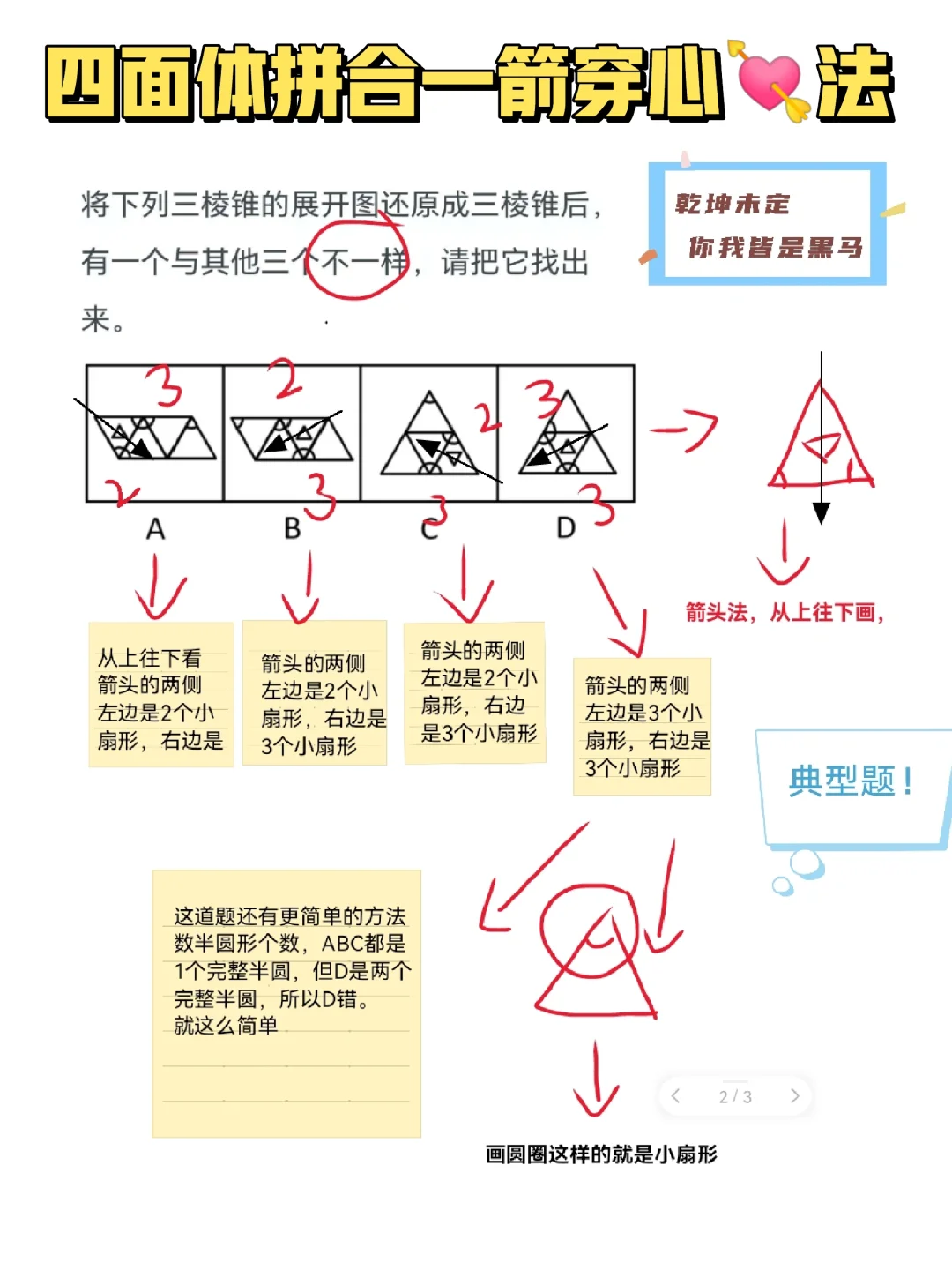 四面体拼合一箭穿心