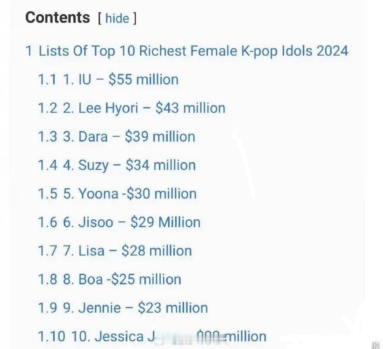 明明郑秀妍2024年还上了最富女爱豆前十来着