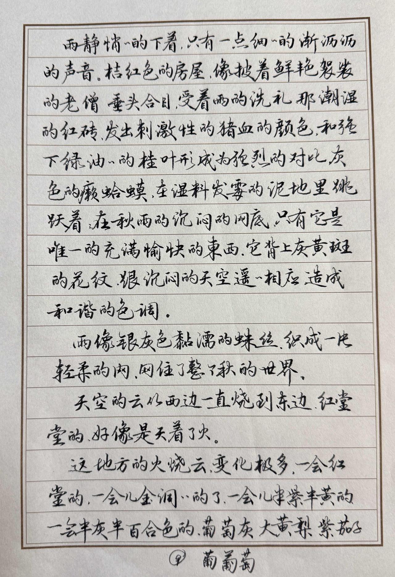 友留言让我用0.5的中性笔写写看看
我没有找到0.5，就用0.7写了一小篇，确实