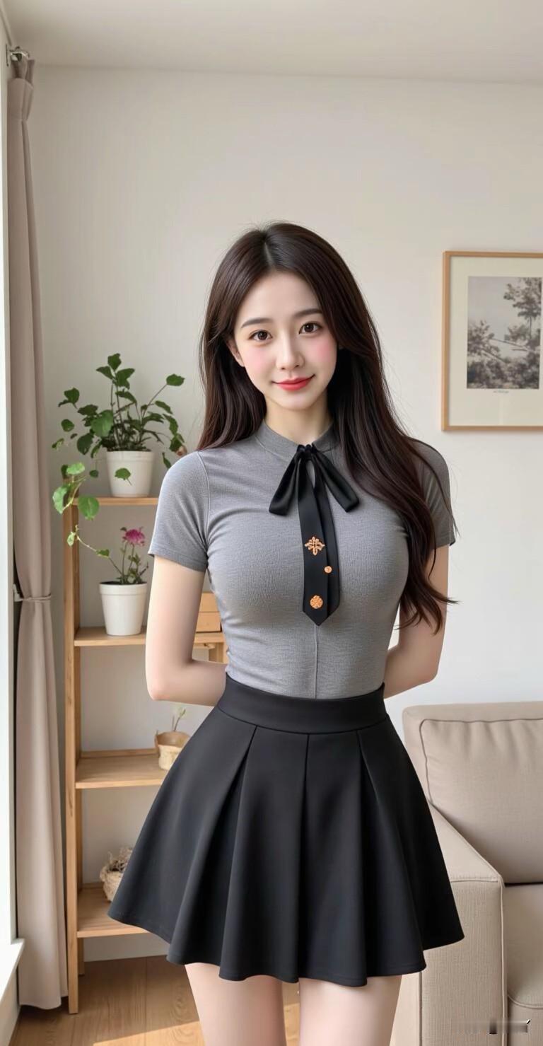 简约优雅，黑灰配色的清新穿搭，尽显时尚魅力！女生黑白灰穿搭 高级感灰调穿搭 灰调