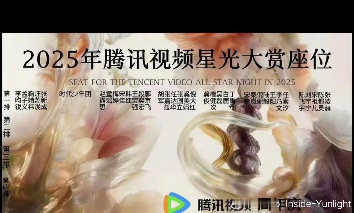 腾讯星光大赏座位表来了，看看这个座位排的符合预期不
