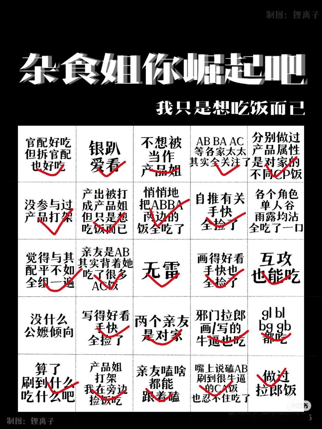 别说能否连成一条线了……这简直像杂食自我介绍。 ​​​