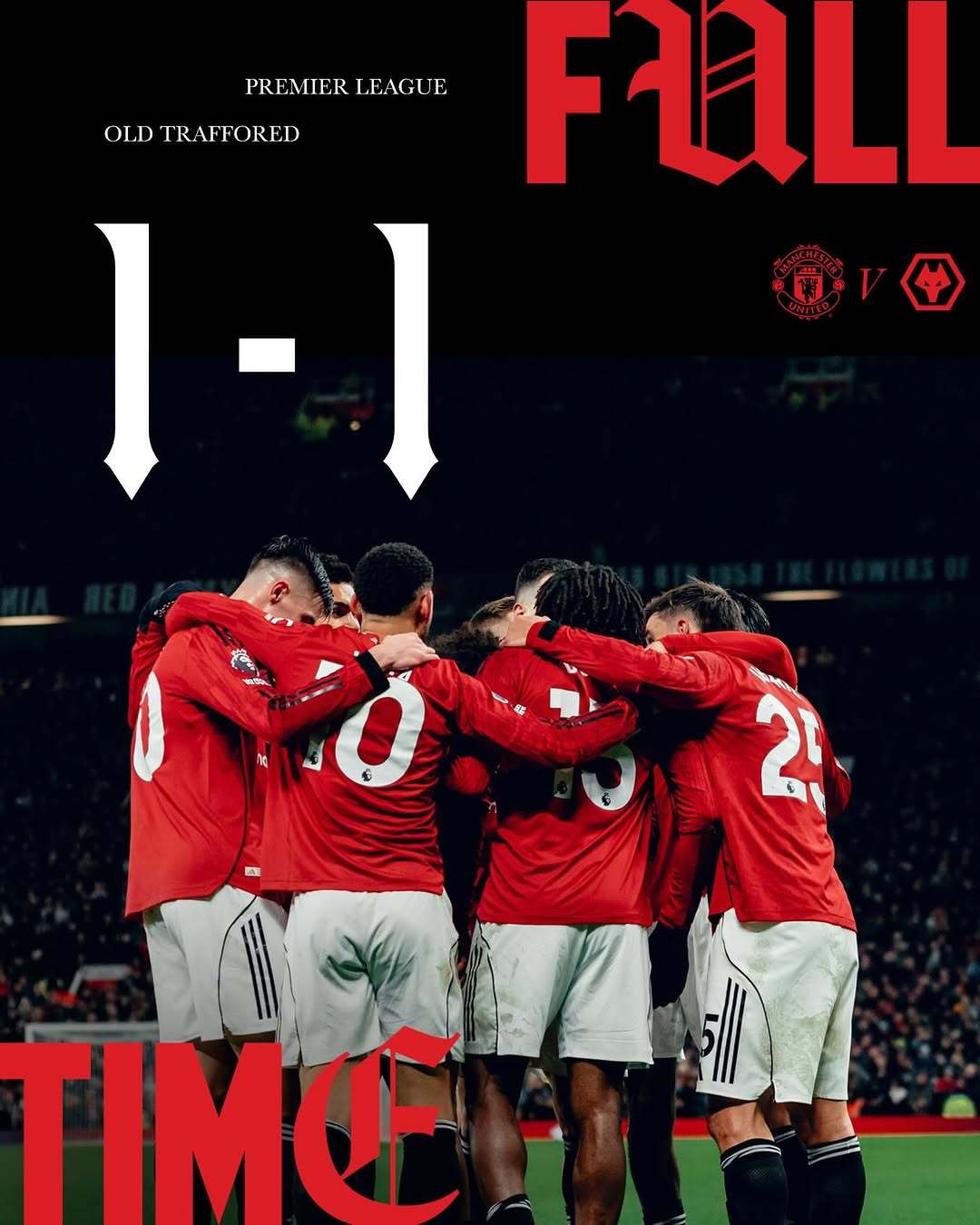 2025年的最后一场英超联赛，主场战平排名垫底的狼队，只能做缺兵少将的自我安慰了