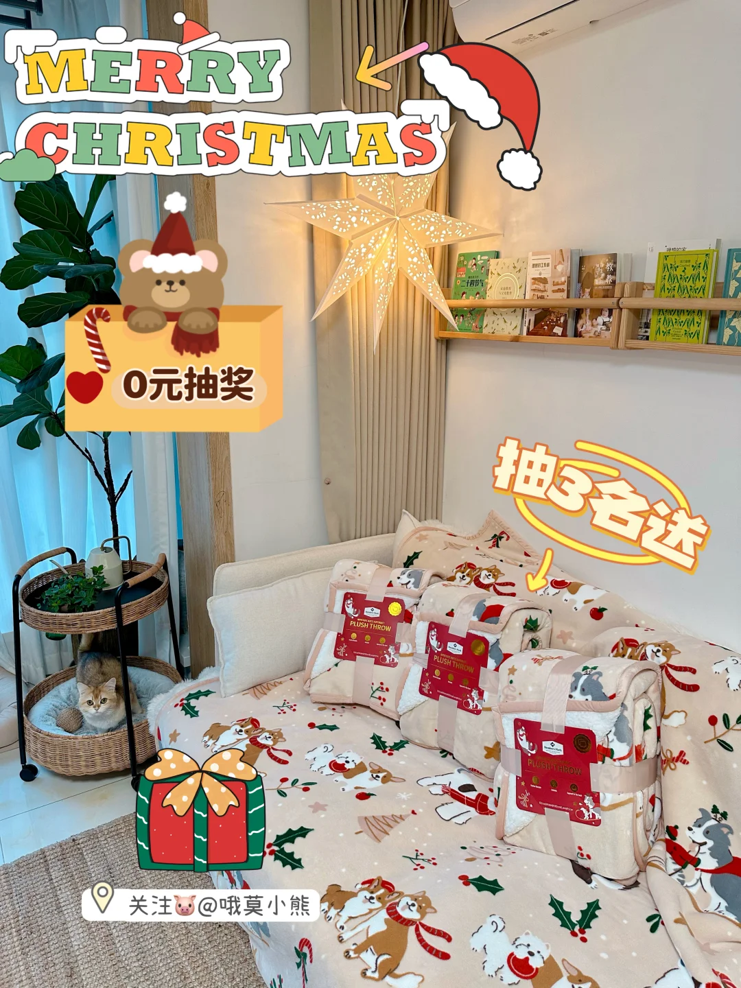 12月🎄宠粉福利｜山姆圣诞绒毯0元抽奖🎟️