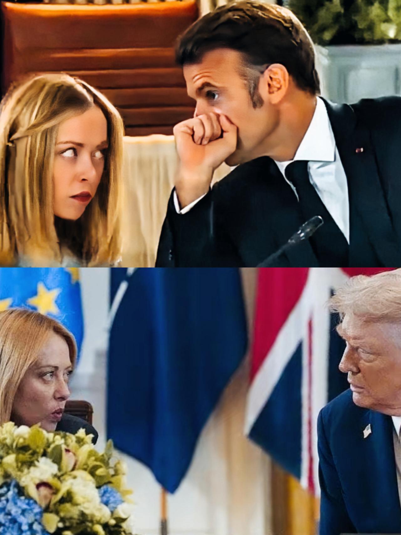 梅洛尼看向马克龙和特朗普时，不同的眼神包含着什么含义呢？
马克龙说了什么话，让梅