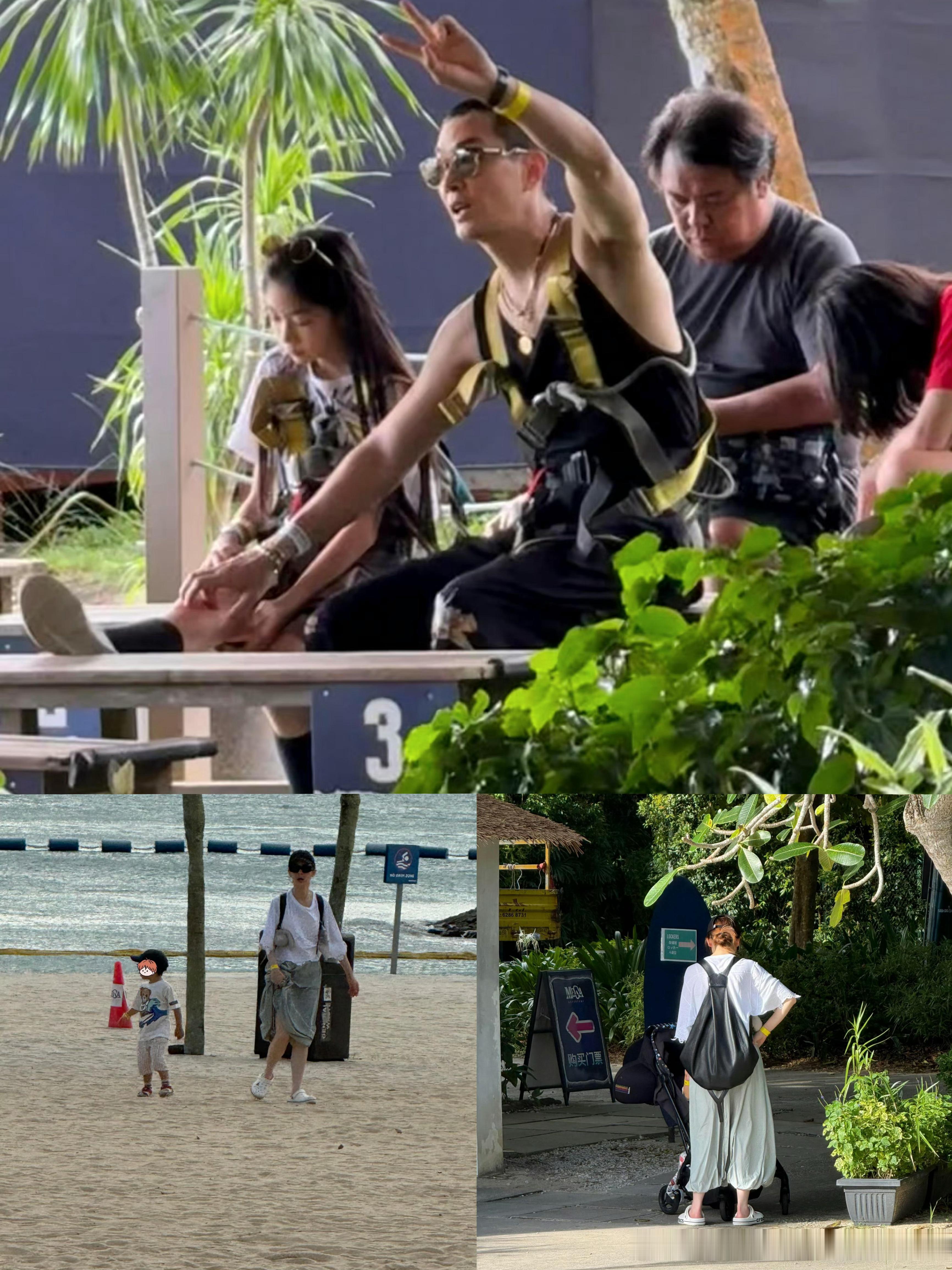 网友新加坡偶遇戚薇李承铉一家四口戚薇李承铉一家四口新加坡度假网友新加坡偶遇戚薇李