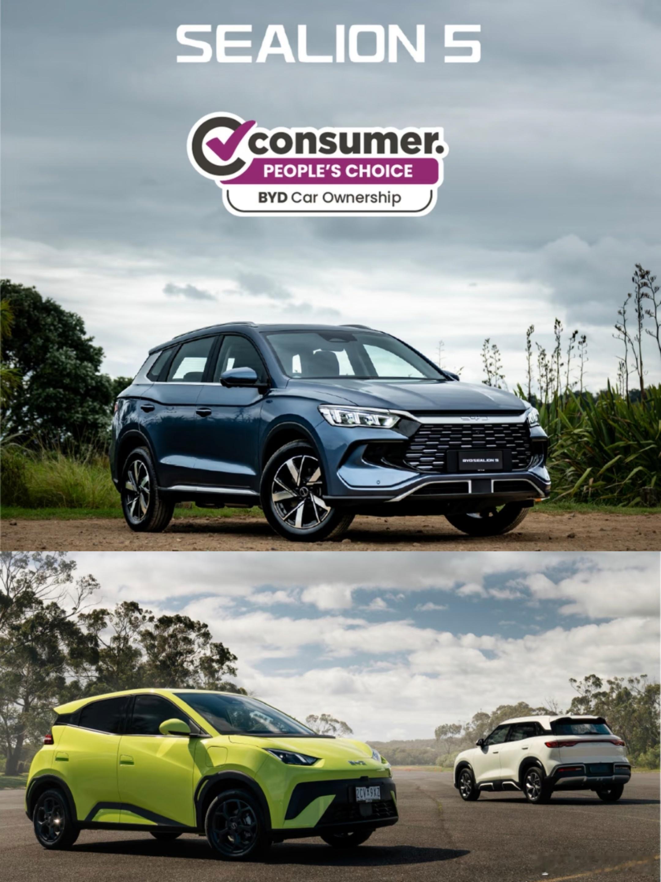 比亚迪海外在新西兰又获奖了荣获2026年度「消费者人民选择奖」(Consumer