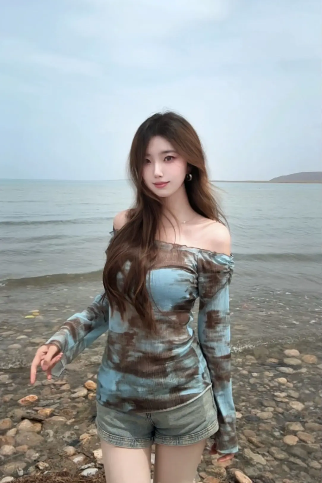 蓝色的我。