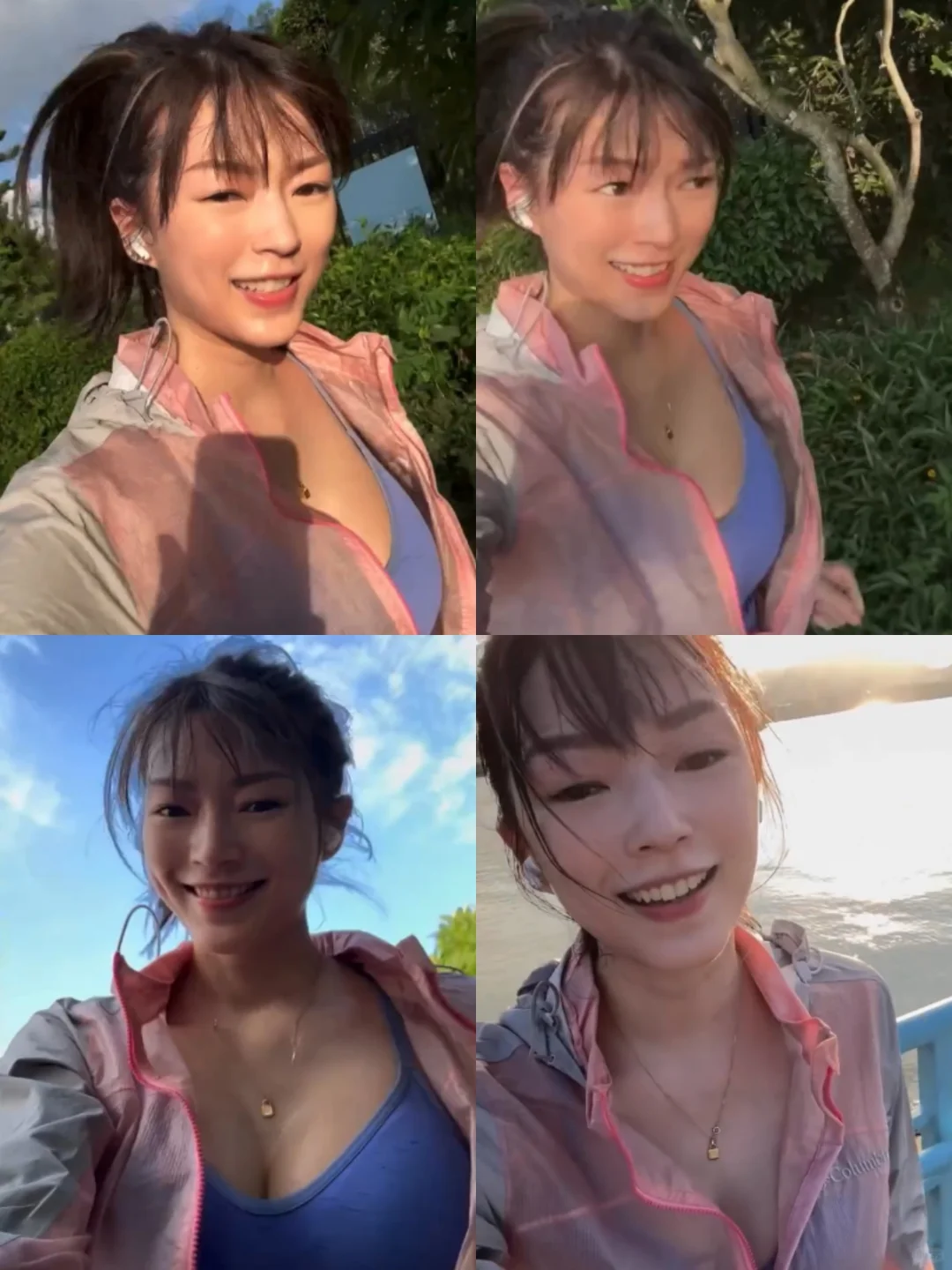 连诗雅产后两个月修身！海边慢跑变回少女样