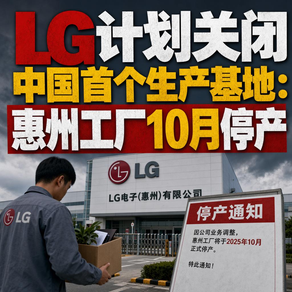 很多人以为跨国大厂在中国建厂是“只进不出”，但LG用一纸停产通知打破了这个印象。
