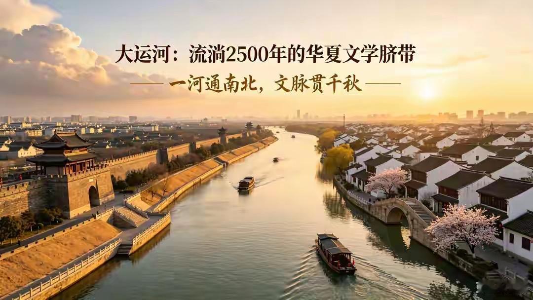 世人多知大运河漕运千里、连通南北，却少有人看见它流淌2500年的文学脉络。白居易