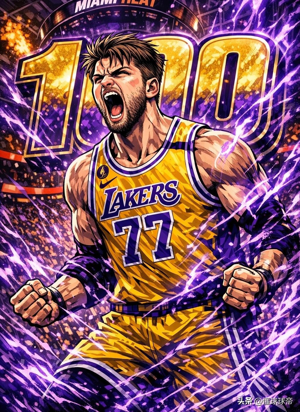 背靠背爆砍100分，东契奇为湖人球迷出了一口气！

在今天湖人与热火的比赛中，东