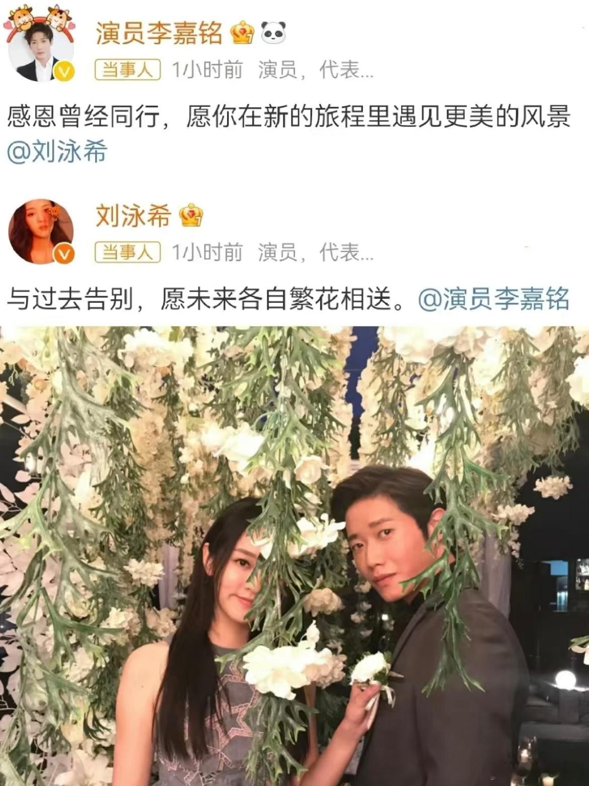 刘泳希和李嘉铭官宣离婚，当初看综艺的时候有多少人意料到了这个结局！ 