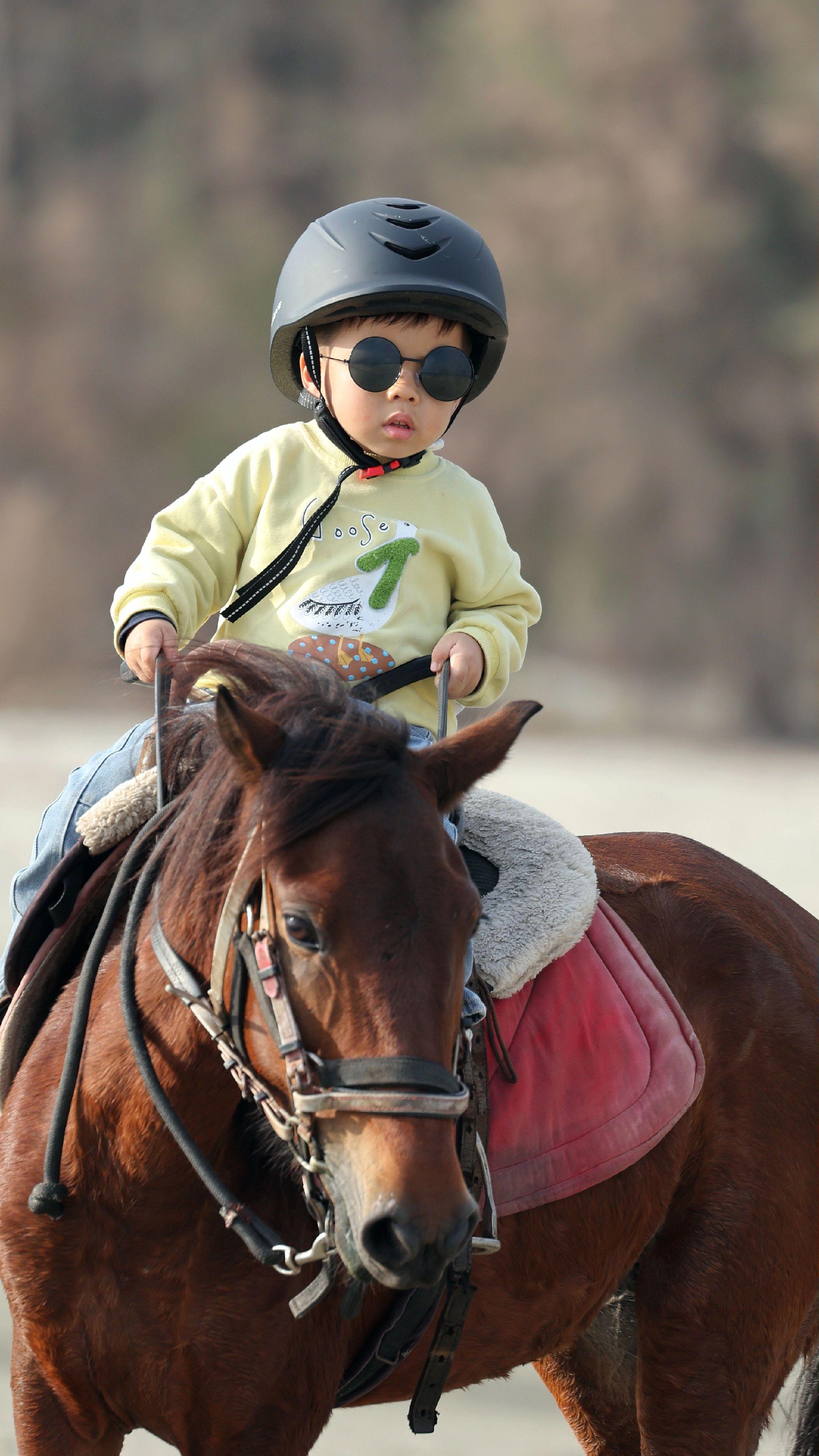 骑马教学 小骑士 铁蹄部落牛娃  马术摄影