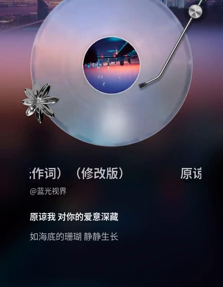 原谅我(蓝光作词)(修改版)。
蓝光视界。
原谅我对你的真情实感，如树叶拥抱直射