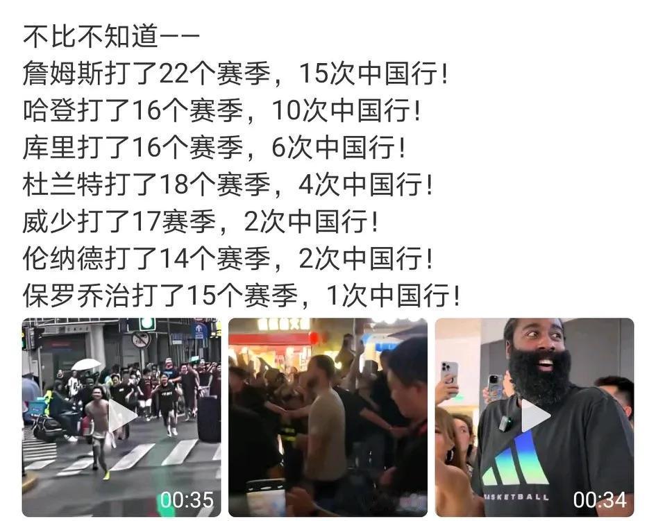 不来中国的球员不是好球员……来得越多，代言费越高！