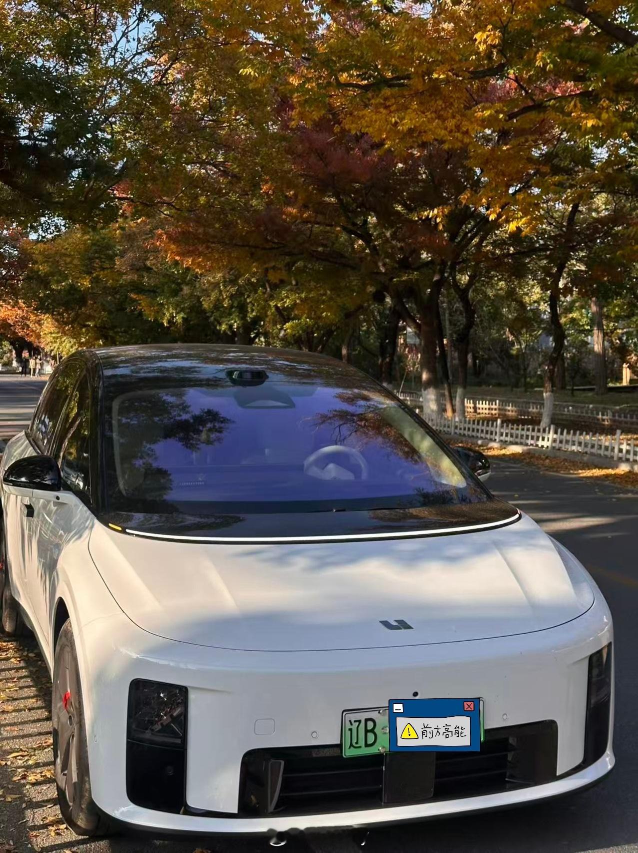 群里大连的理想i8 车主发的秋天靓照，拍得真好看。[航天员]理想汽车新能源汽车 