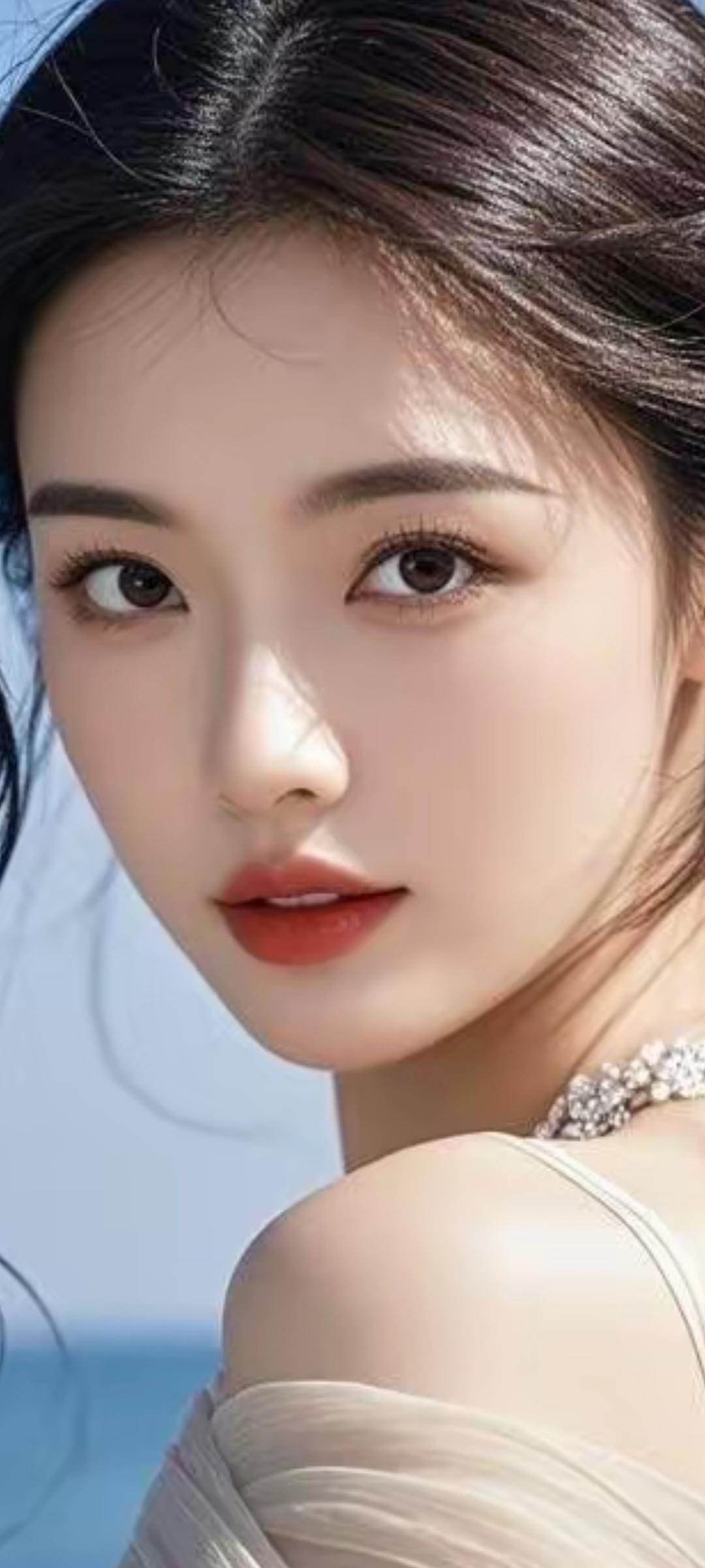 温柔的海风轻拂，美丽的海滩，与她相伴的美好时光。