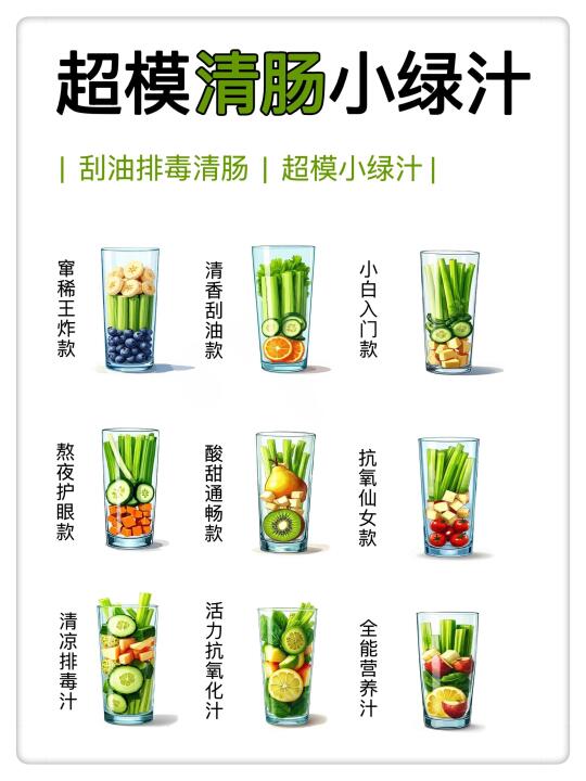 小仙女要收藏巨好喝的清肠小绿汁清肠排毒‼️