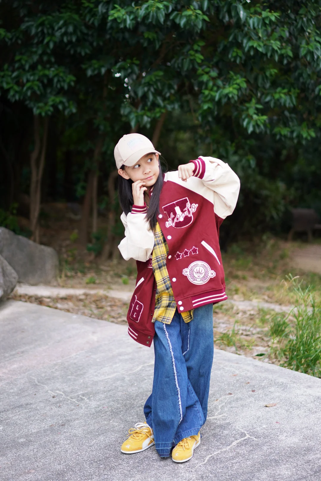 棒球服真是万年经典穿搭～小学生就这么穿！