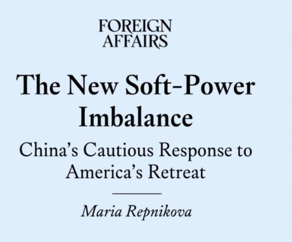 11月20日，美国外交事务发文表示，目前看来，中国似乎并没有充分利用美国的衰落，