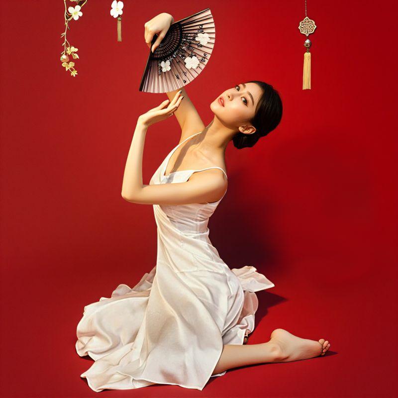 红袖添香夜，轻扇掩芳颜。国风少女,你喜欢哪款中式礼服?