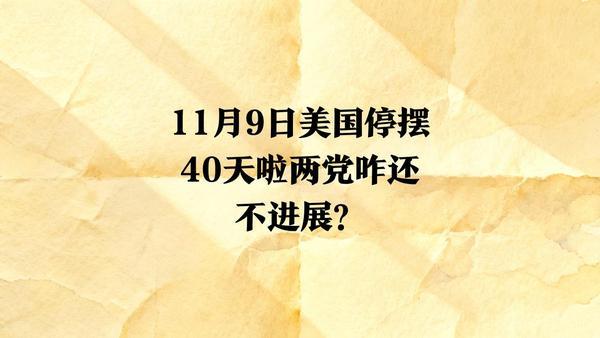 11月10日，据央视新闻客户端报道，昨天，美国参议院两掌议员在华盛顿继续就政府“