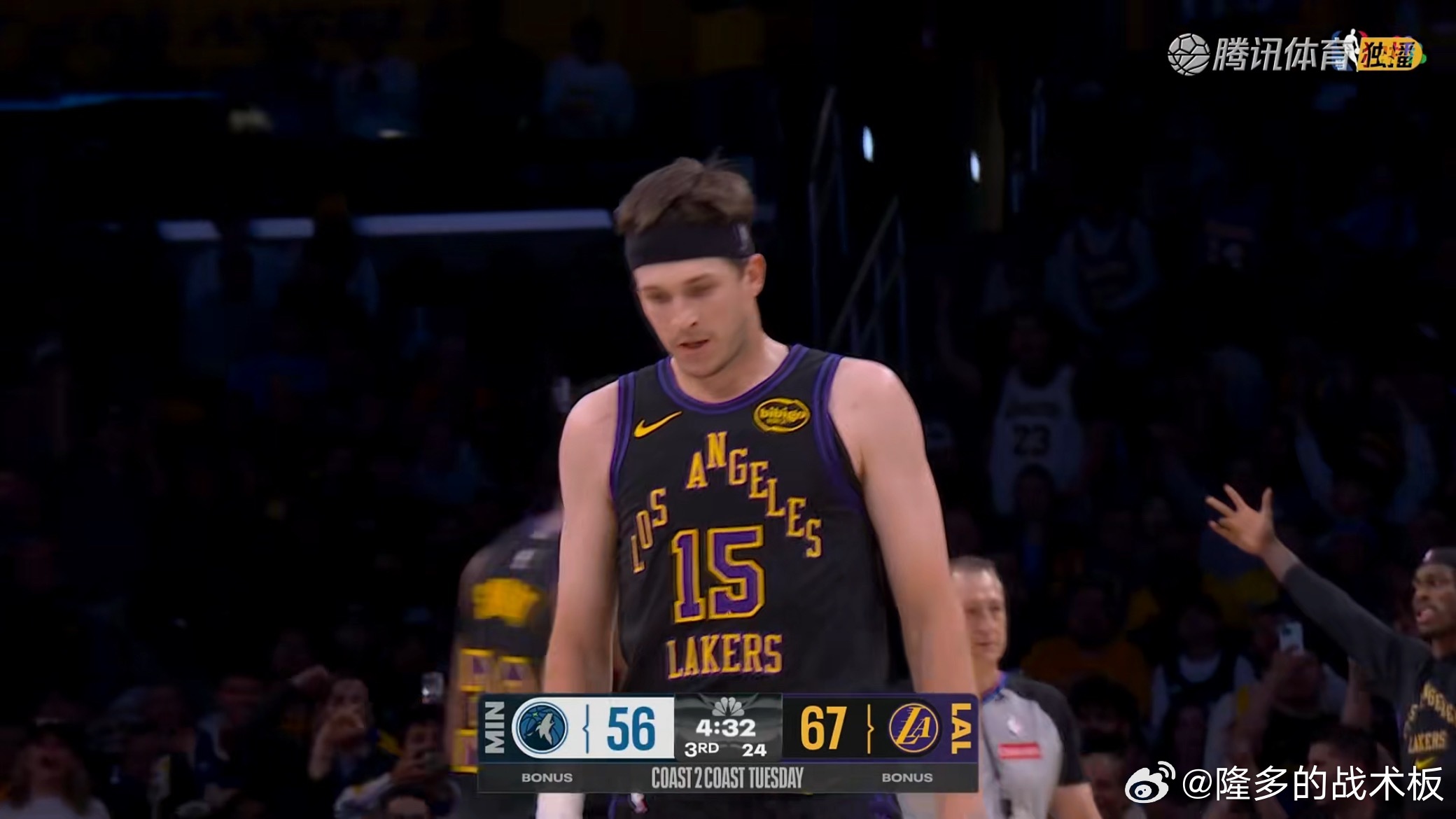 里夫斯！打四分！森林狼vs湖人