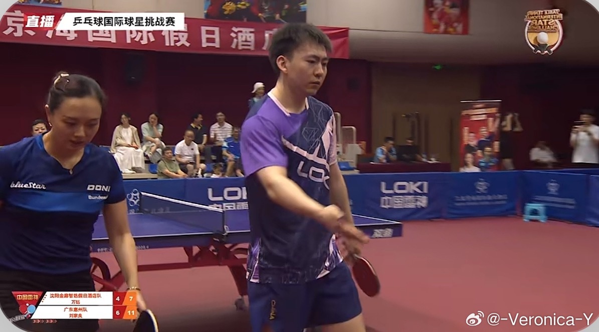 2026三亚乒乓球国际球星挑战赛循环赛智选假日7-4广东惠州万远1-2刘家良（1