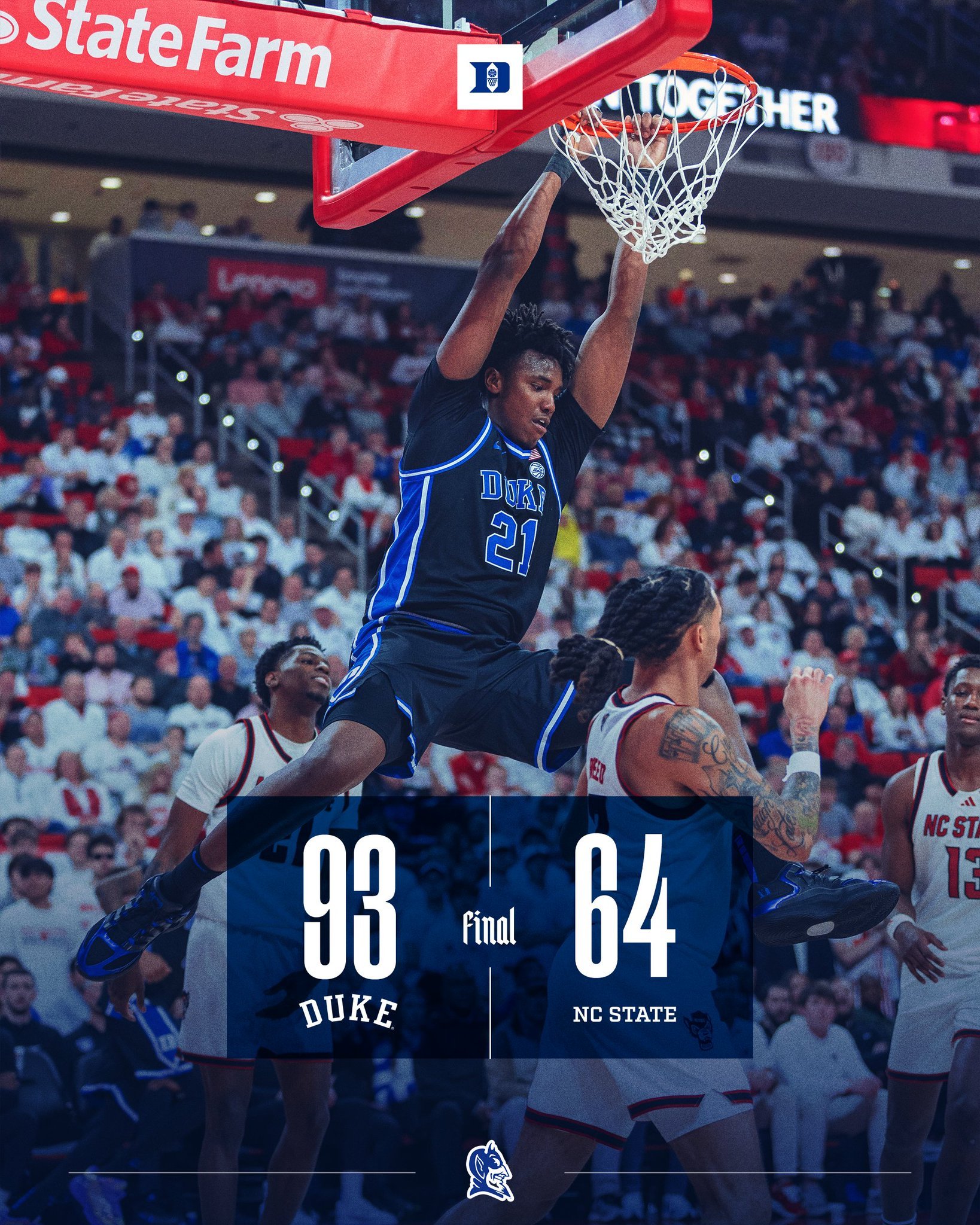 杜克男篮  "we don't like to share" 28-2! 在客场