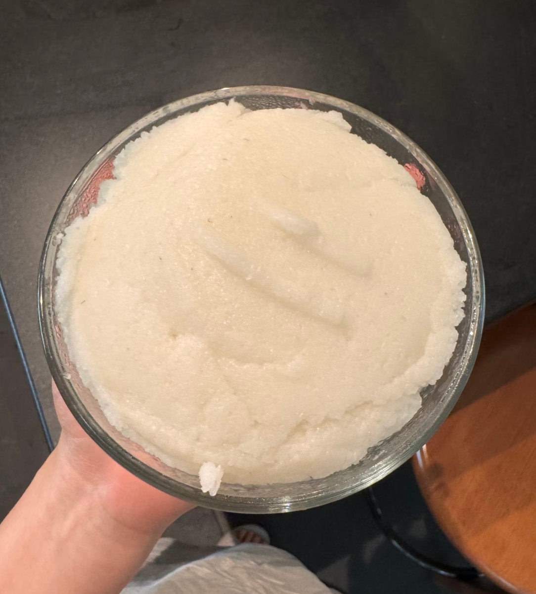 留子煮的饭能有多诡异解决了部分大米不弹牙没口感的遗憾再拍两下可以当糍粑吃了[干饭