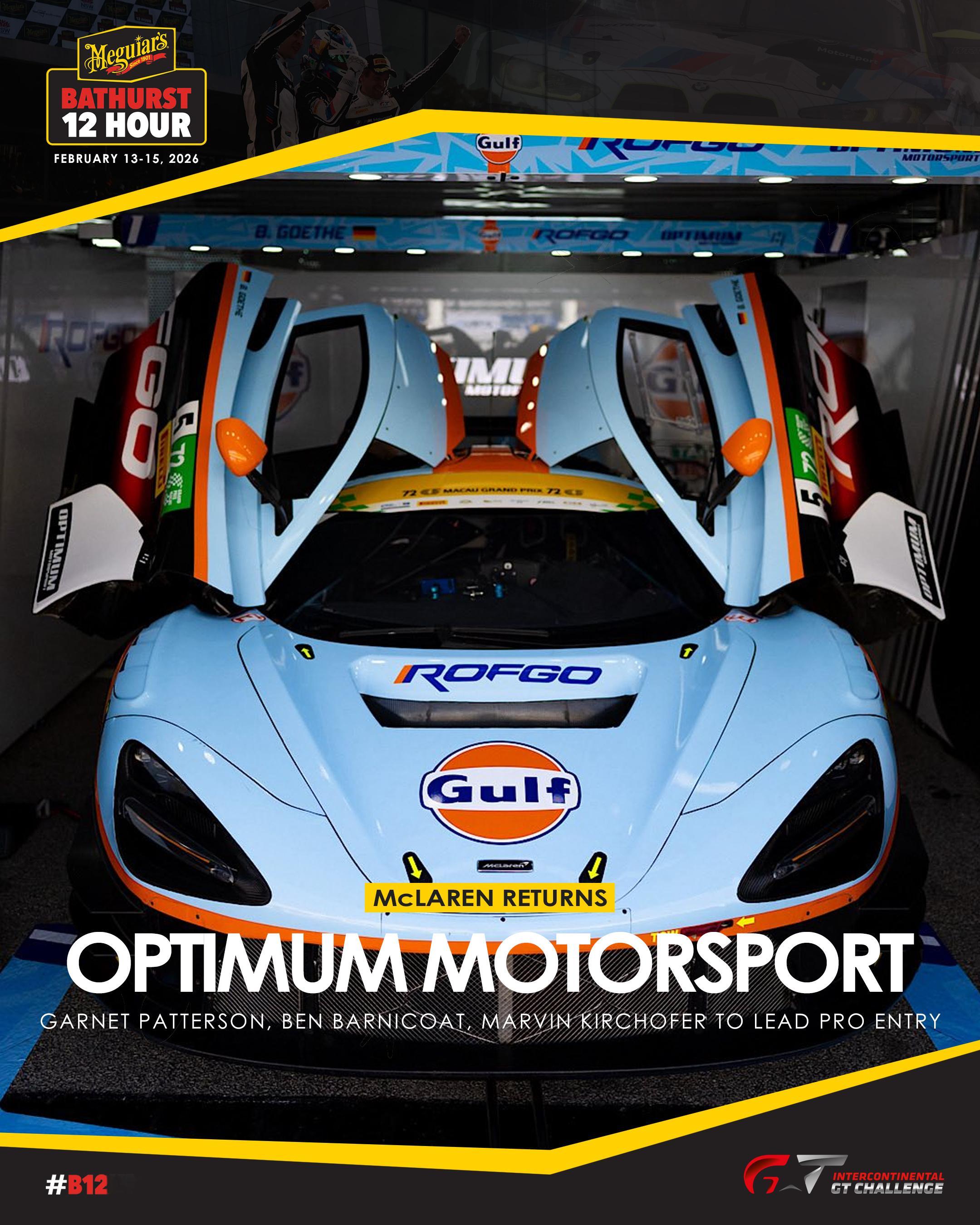 迈凯伦时隔5年重返🎙明年2月的巴瑟斯特，迈凯伦将带着Pro阵容回到全景山，Op