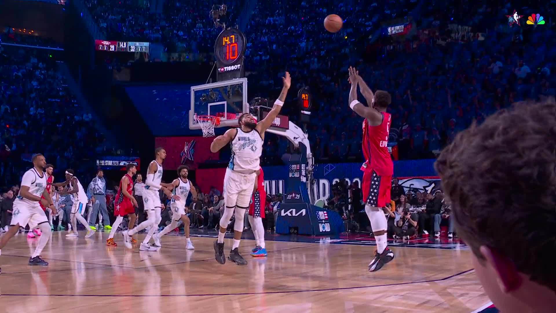 文班亚马突破杀伤，爱德华兹绝平三分！！！第一场就加时了