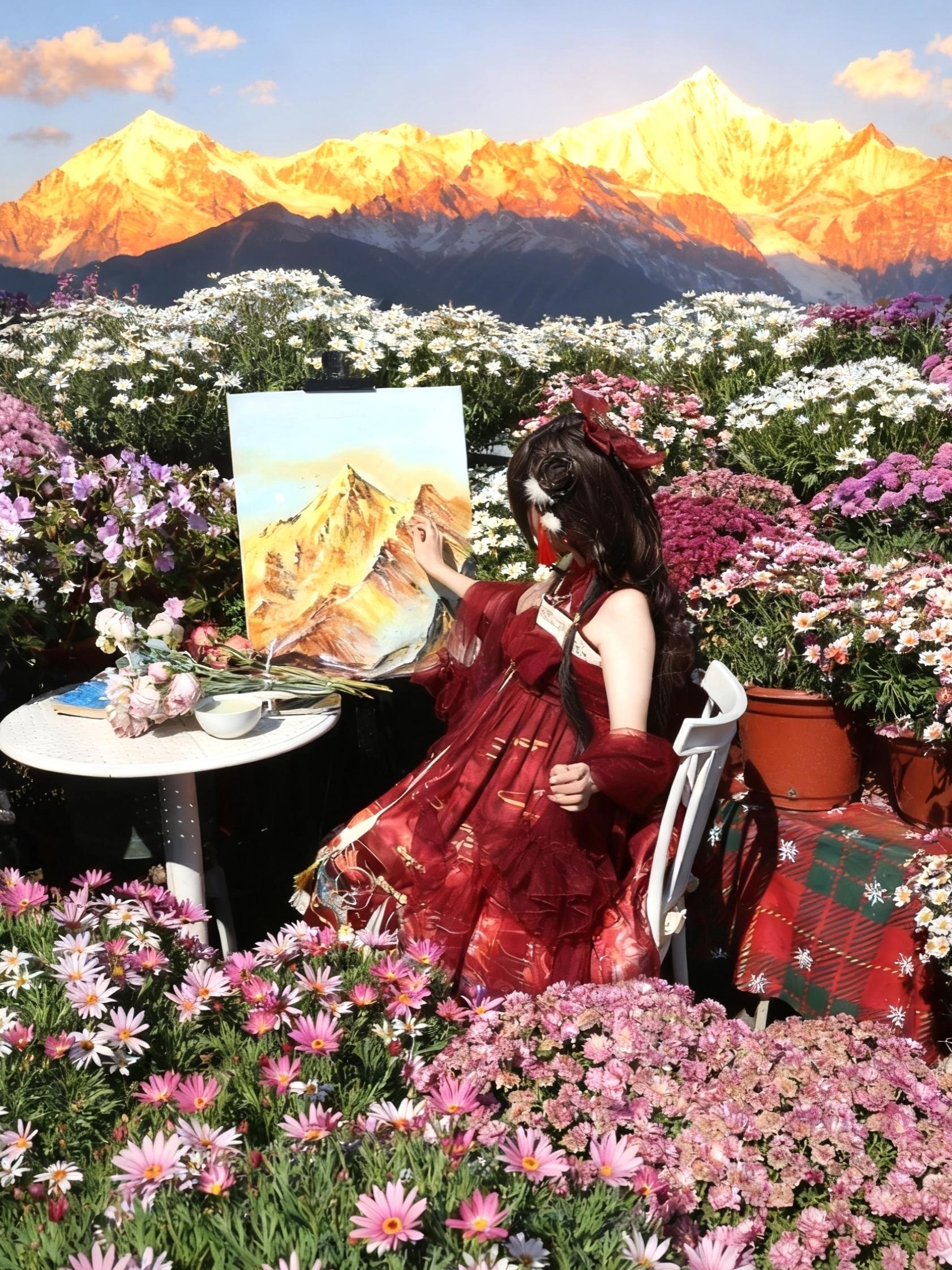 日照金山问爆了的地点。可惜是批上去的，在丽江的时候刷到的咖啡帖子，秉承...