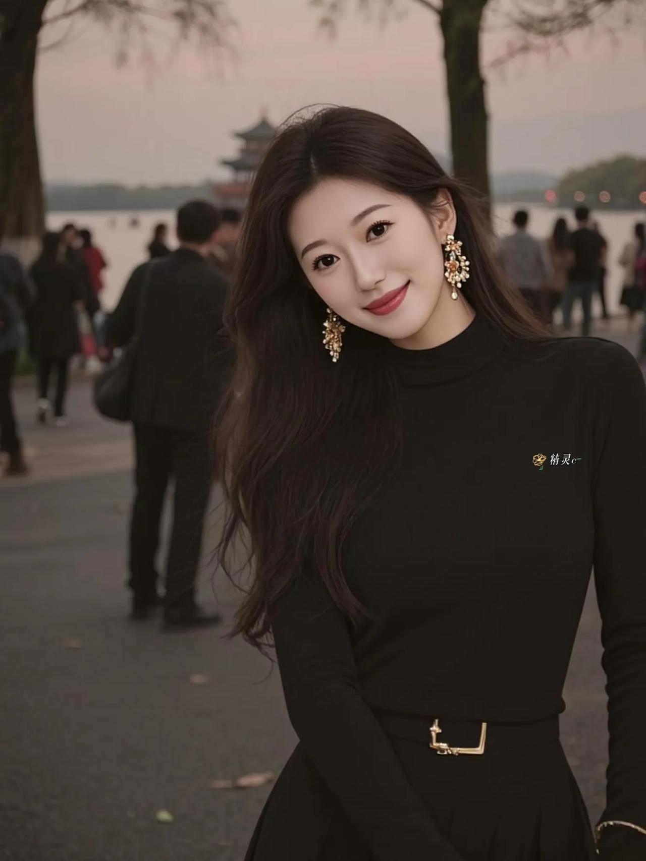 秋意凝眸时
当桂香漫过湖岸的风，
你眸里的温柔，
便和层林尽染的红，
一同洇开在