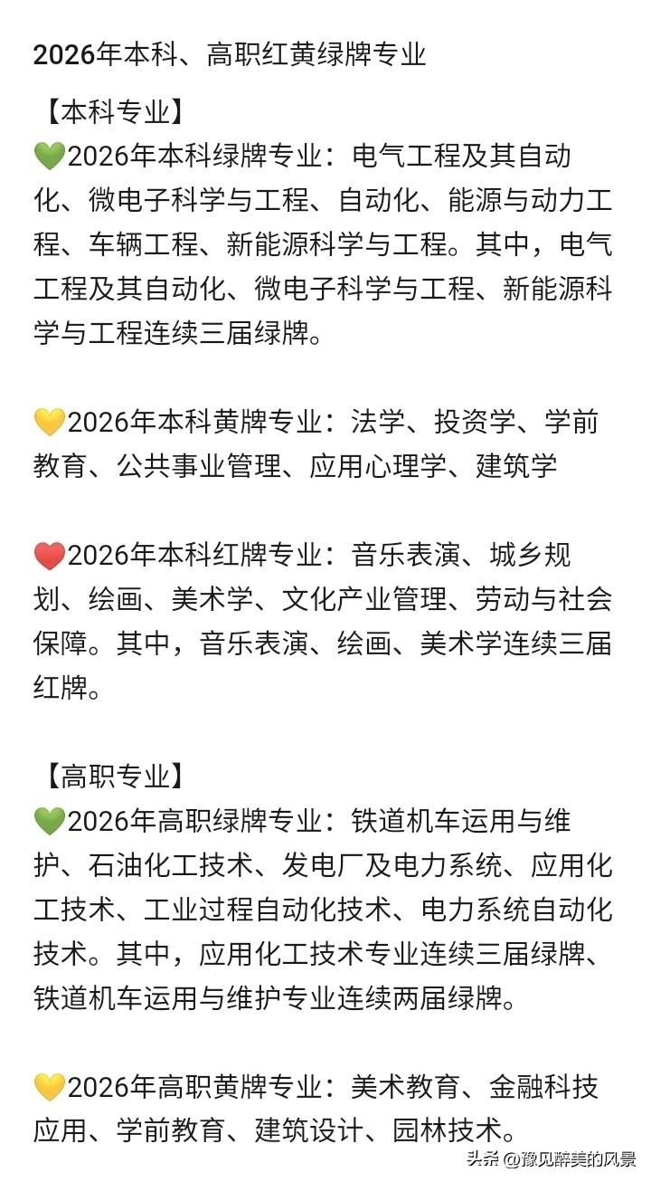 太意外了，电气工程及其自动化、微电子科学与工程、自动化以及车辆工程这几个专业竟然