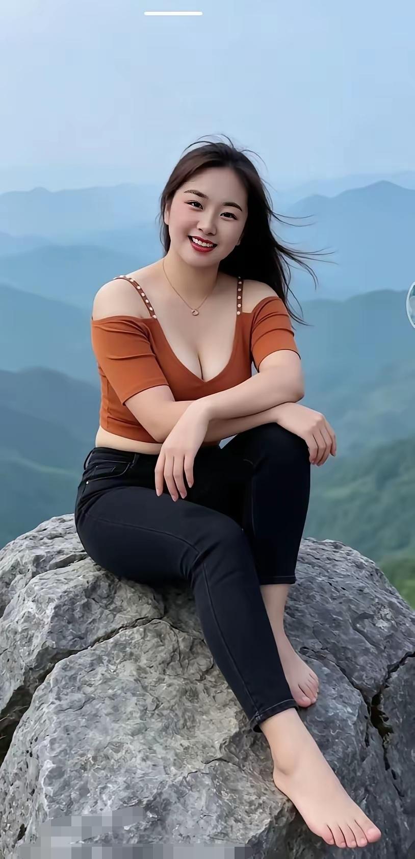 山顶风景好凉快