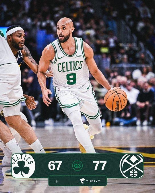 三节打完，我们暂时以67-77落后于掘金波士顿凯尔特人 ｜DifferentHe