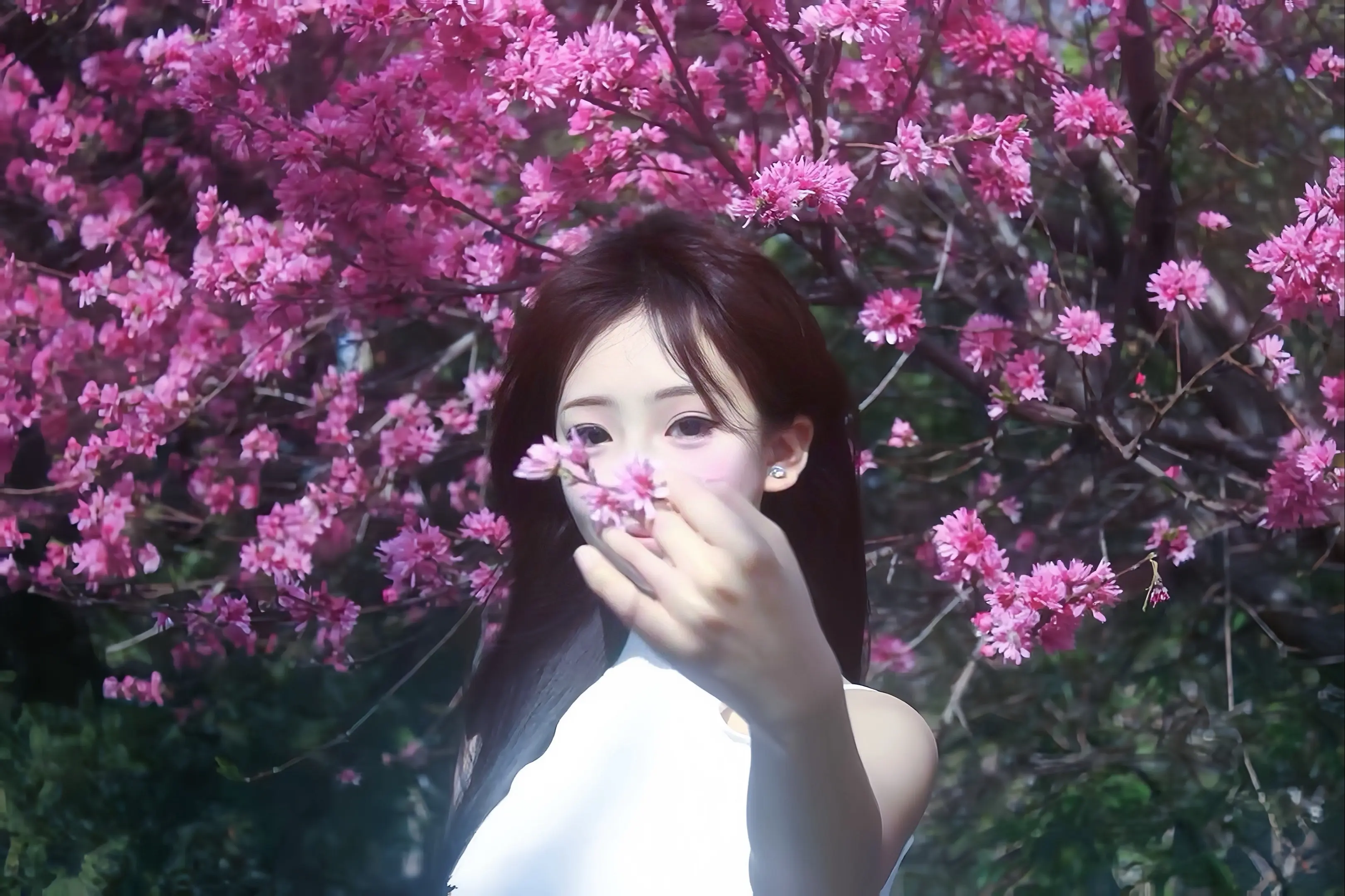 樱花树下站谁都美