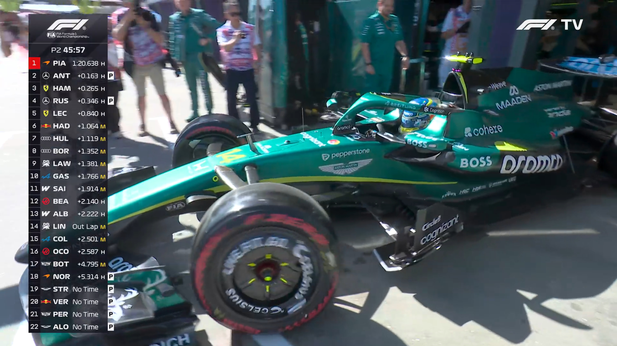 头哥的赛车气喘吁吁的出来了F12026f1澳大利亚大奖赛