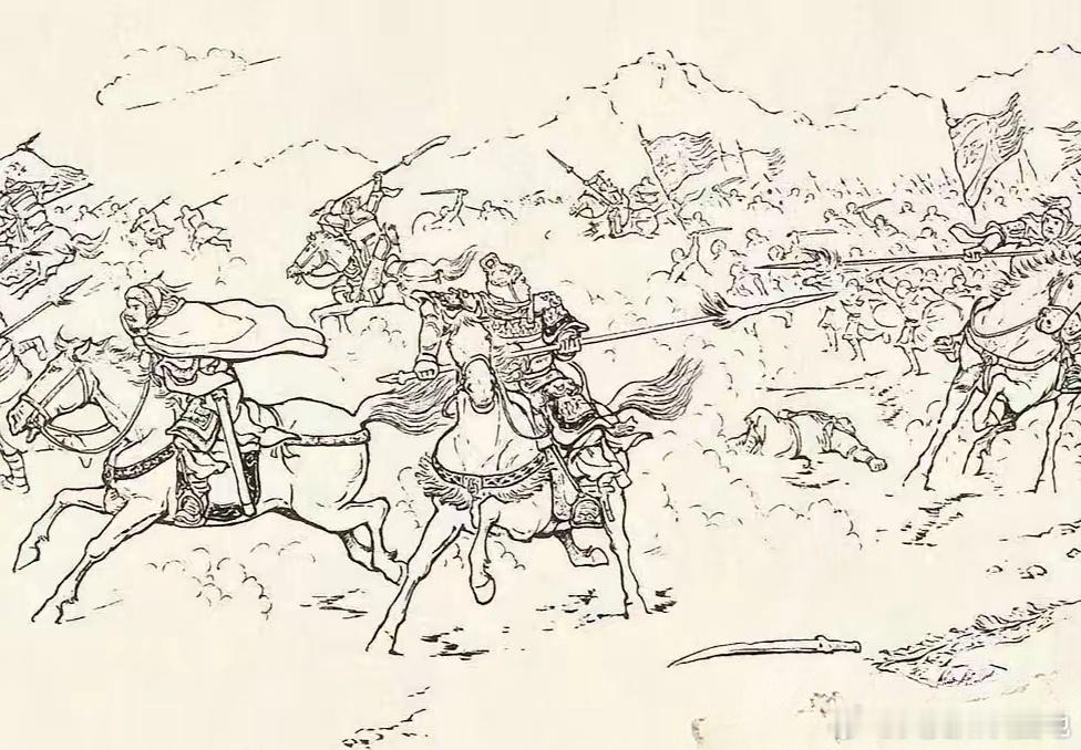 三国 马超大败而走。马超武艺高强，斗许褚战张飞，在战场上多次有高光表现，然而他也