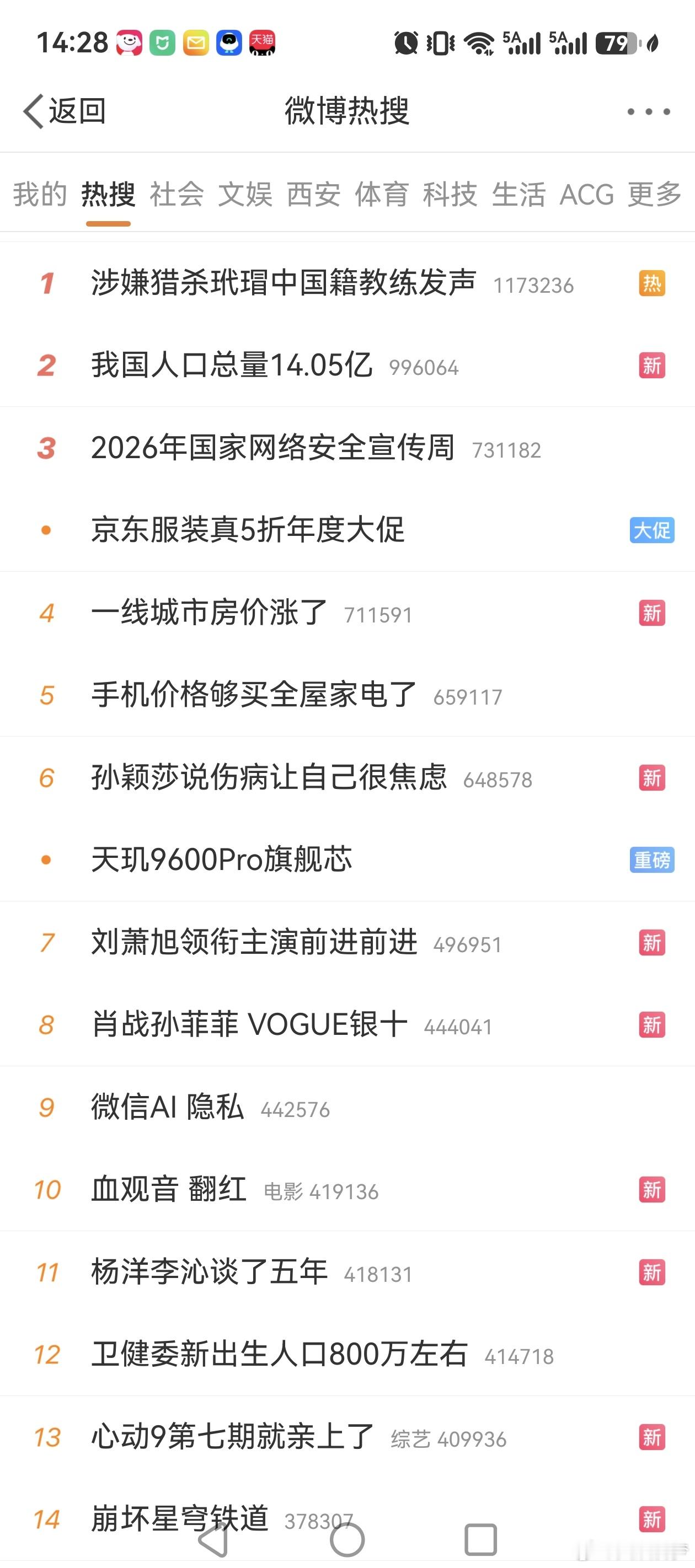 我国人口总量14.05亿2026年9月15日：我国人口总量14.05亿；我国新出