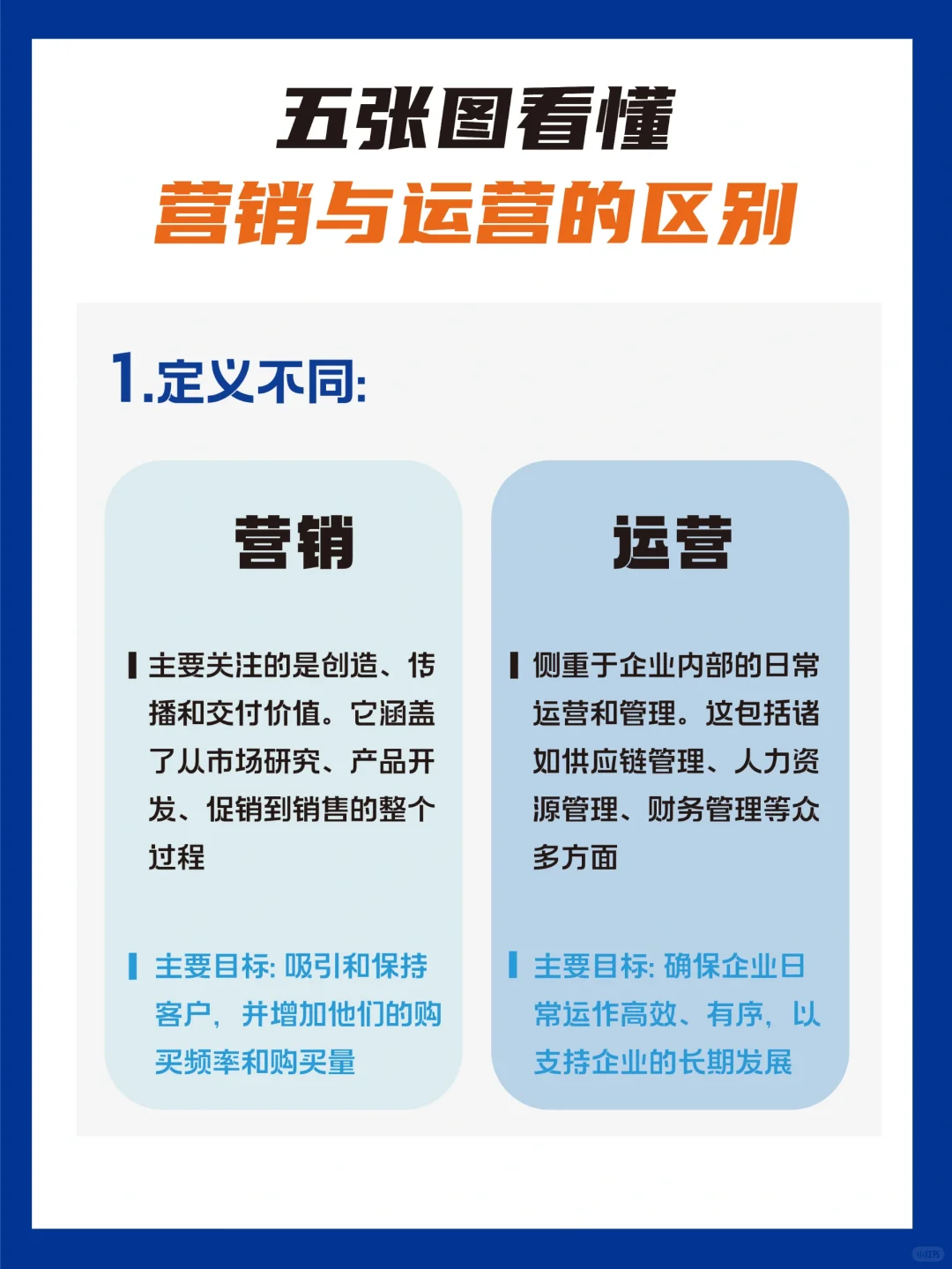 📢宝子们❗一定要知道营销和运营的区别呀