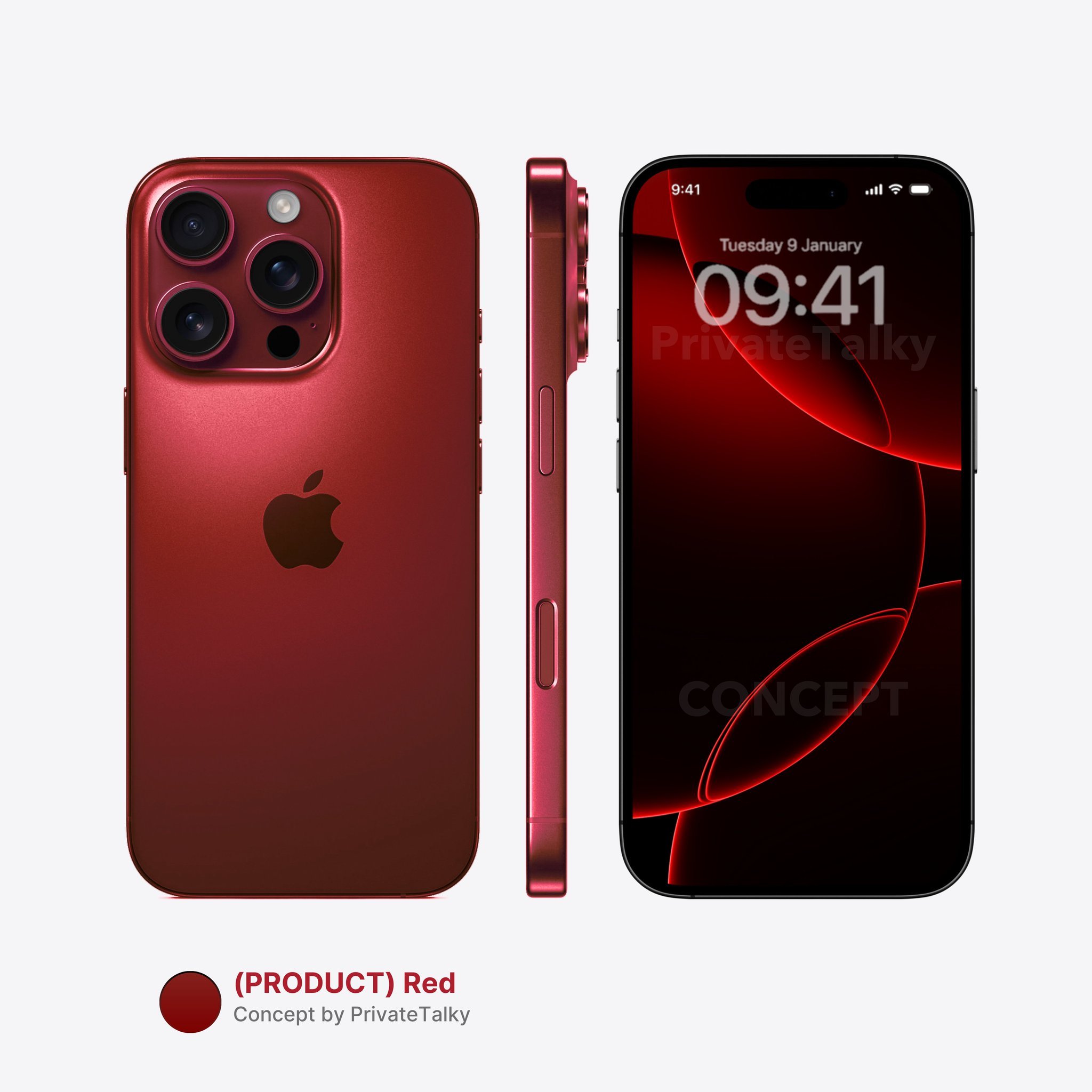 红色的iPhone 16 Pro。[笑而不语] 