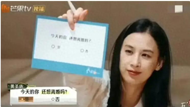 杨子和黄圣依坚持选择离婚，这个结果对杨子来说无关痛痒，对黄圣依打击却很大。

在